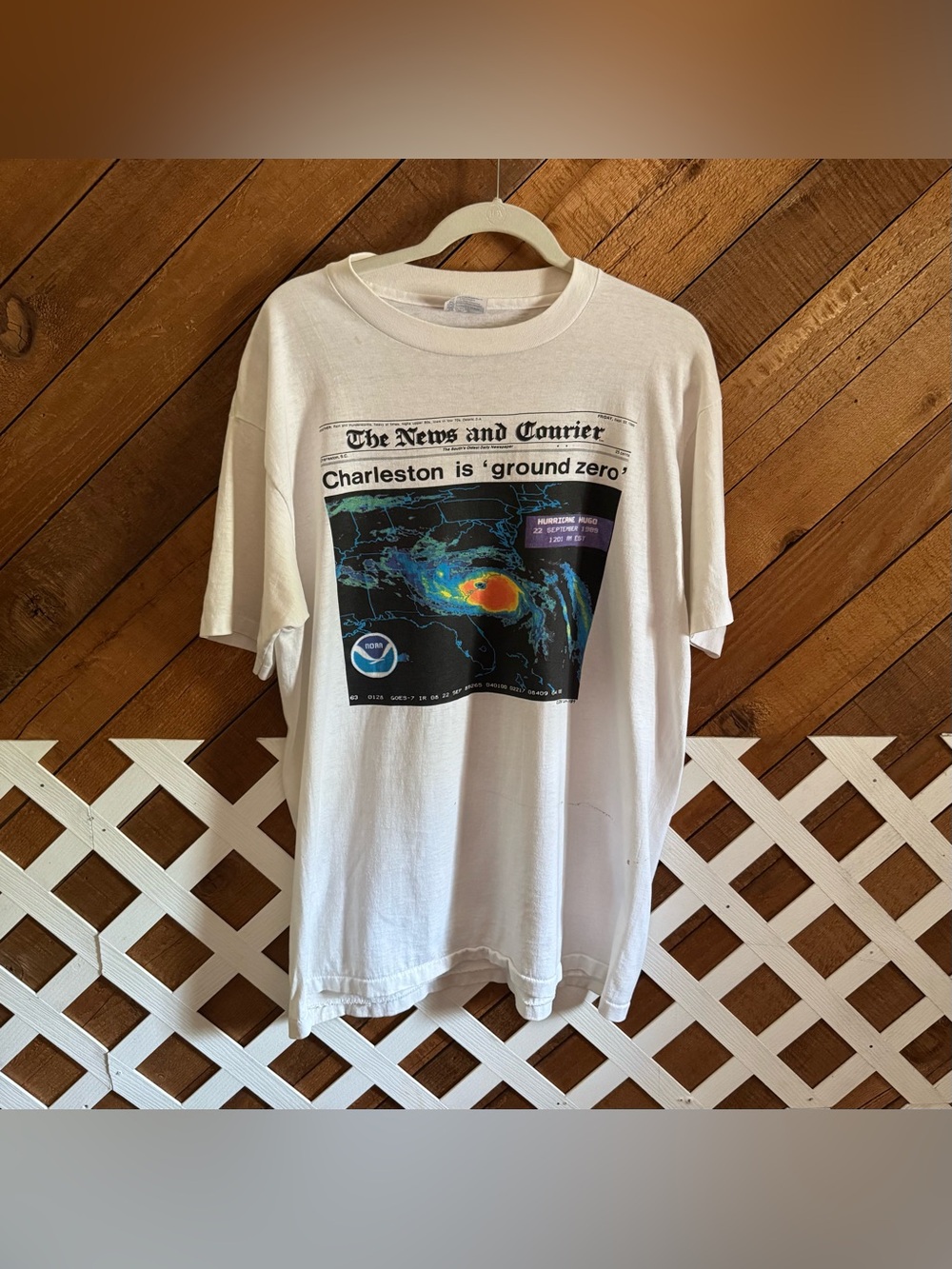 Vintage Hurricane Hugo Ground Zero tee size XL